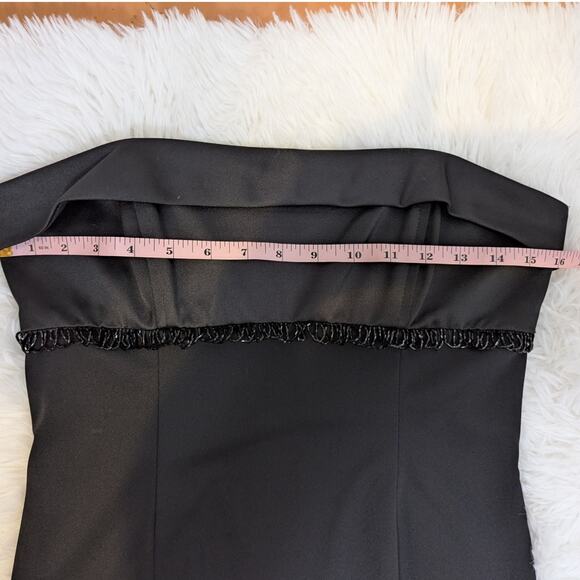 Y2K Morgan & Co. by Linda Bernell Strapless Beaded Formal Dress Black Size 7/8 - Picture 8 of 13